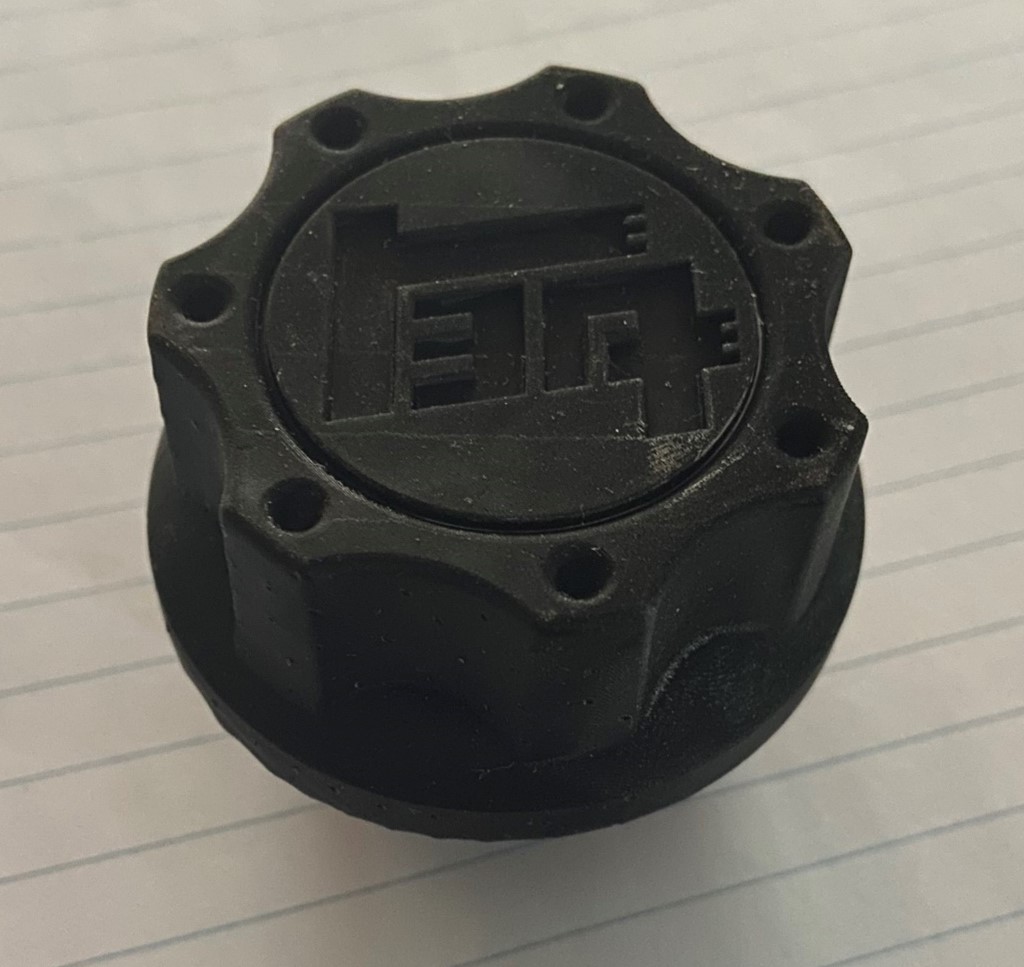 Resin print of oil cap