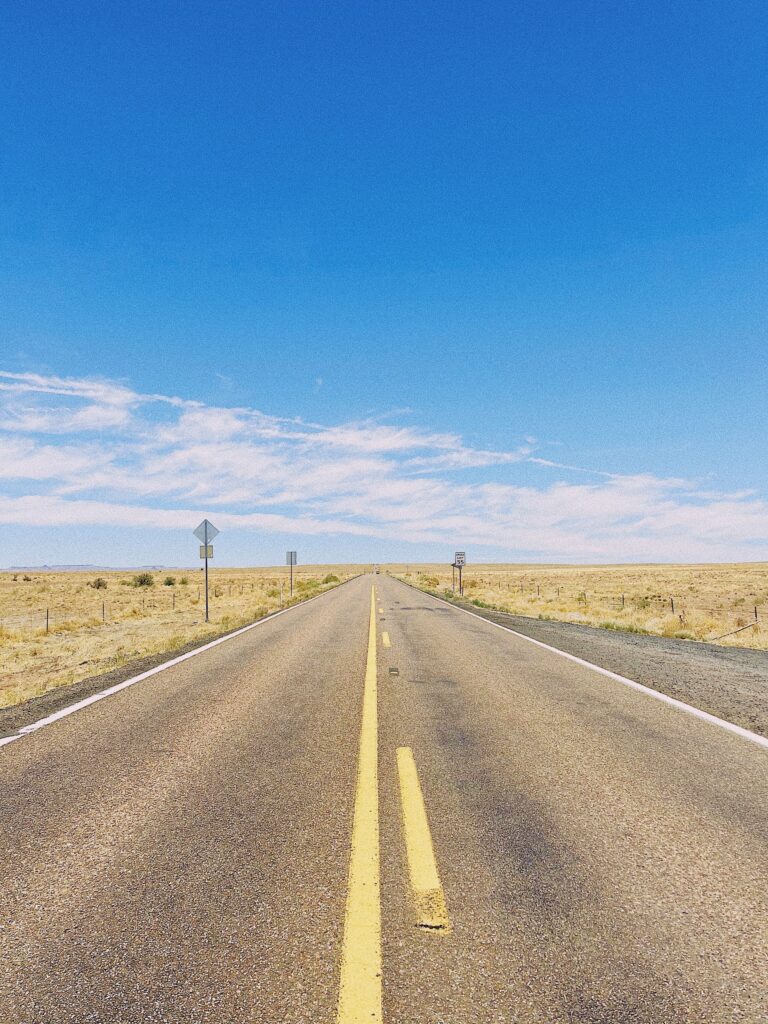 Empty road, like this blog.